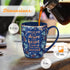 Christian Art Gifts Blue Bible Verse Mug, Floral Faith Ceramic Coffee Mug w/Gold Trim & Psalm 20:4