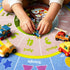 5ft ABC Round Kids Rug for Playroom, Alphabet Small Classroom Rug, Educational Kids Play Mat With Number Shape Animal