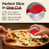 Kitchy Pizza Cutter Wheel Ergonomic Slicer with Protective Blade Cover (Red)