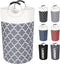 Large Laundry Basket, Collapsible Tall Hamper Bag with Handles for Waterproof Storage (Grey, 82L)