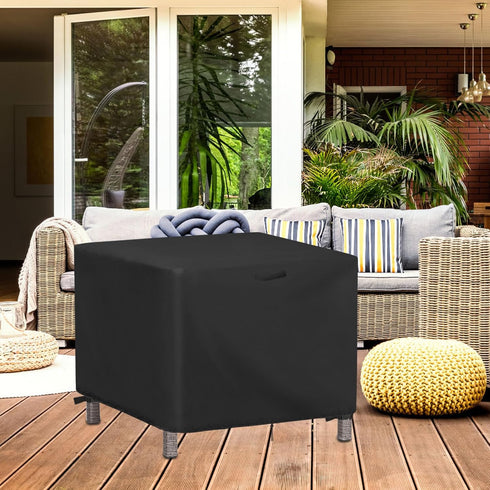 26 Inch 26 26 18 Inch Outdoor Ottoman Cover Square, Waterproof Patio Ottoman Cover, Heavy Duty Outdoor Side Table