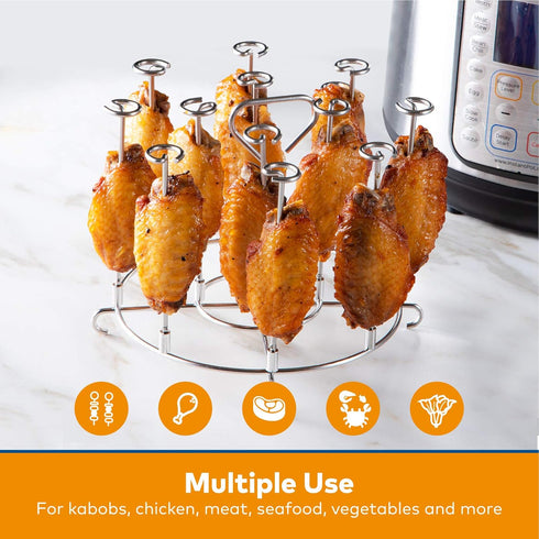 Goldlion Skewer Stand Compatible with Instant Pot 6 Quart Accessories for Air Fryer Crisp Lid