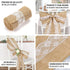 5"x108" Efavormart | Natural Burlap with Lace Chair Sashes Covers, Hessian Fabric Rustic Jute Chair Sashes Covers