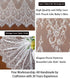 ShinyBeauty Lace Tablecloth Rectangular 60x120-Inch White Overlay for Tea Table, Floral Embroidery Lace