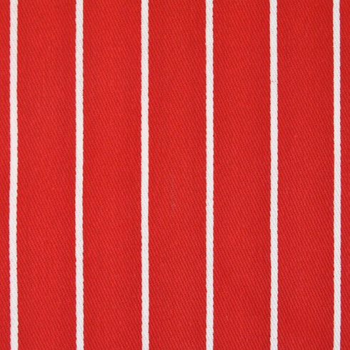 DII Chef Stripe Kitchen Apron - Professional and Commercial Grade, Tango Red