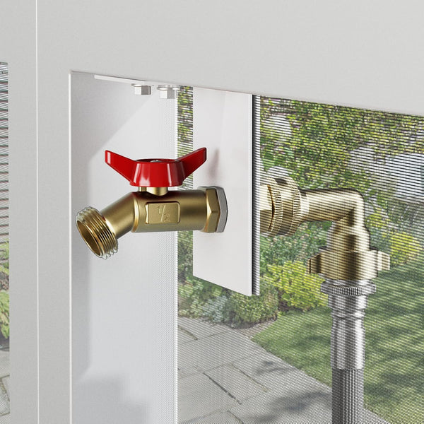 Water Spigot Kit,Hose bib Extender,Indoor-to-Outdoor Water Access, Durable Brass Connector & Screen
