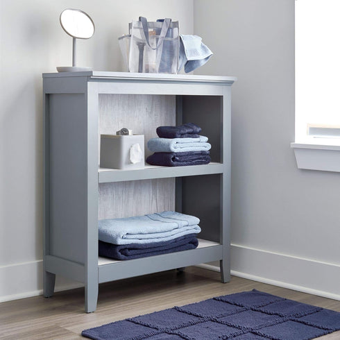 iDesign Cade Collection Facial Tissue Box Cover for Bathroom and Vanity Countertops, Matte Gray, 6.1" x 5.15" x 5.4"