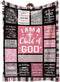 LMKLOP Christian Gifts for Women Faith, Baptism/Catholic/Inspirational/Religious/Spiritual/Birthday Gifts for Adults/Sister/Mother/Girls, Cozy Soft Throw
