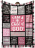 LMKLOP Christian Gifts for Women Faith, Baptism/Catholic/Inspirational/Religious/Spiritual/Birthday Gifts for Adults/Sister/Mother/Girls, Cozy Soft Throw