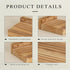 Set 2 4Inch Freezing point Small Floating Shelf for Wall of Natural Wood Mini Wall Shelves Decor Plant Display