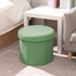 15"x15"x13.19" B FSOBEIIALEO Storage Ottoman Cube, Round Ottomans with Storage Foot Stool Footrest for Lving Room