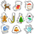 Christmas Cookie Cutters, 10 Pieces Large Metal Cutters - Gingerbread Man, Snowflake, Christmas Tree, and More