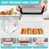 Ice Trays for Freezer with Lid & Bin, Ice Cube Tray Making 64 pcs Ice Cubes, Easy Press to Release Ice, Ice Tray with Storage Bin Chilling Cocktail Whiskey Coffee 2 Trays 1 Ice Bucket & Scoop (Black) by QUELIEN