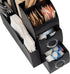 Mind Reader Coffee Pod Drawer and Cup Condiment Set, 2 Pcs., 36 Pod Capacity, Black