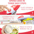 Kitchen Mama Auto Electric Can Opener - Battery Operated, Hands-Free, Smooth Edge, Red