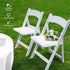 Allpop 550LB Commercial Set Resin Folding Chair with Vinyl Padded Seat, Capacity, Chair for Party Wedding Picnic