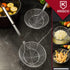 Stainless Steel Spider Strainer Skimmer Spoon Set of 3, Solid Wire Asian Ladle Pasta Strainer with Long Handle