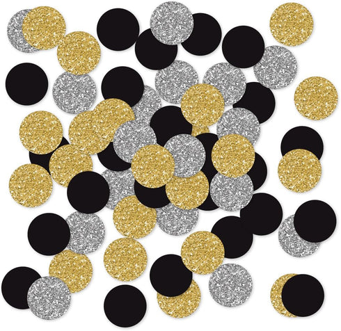 Andaz Press Large Confetti Party Table Decor, 1.5-inch Double-Sided, 180-Pack