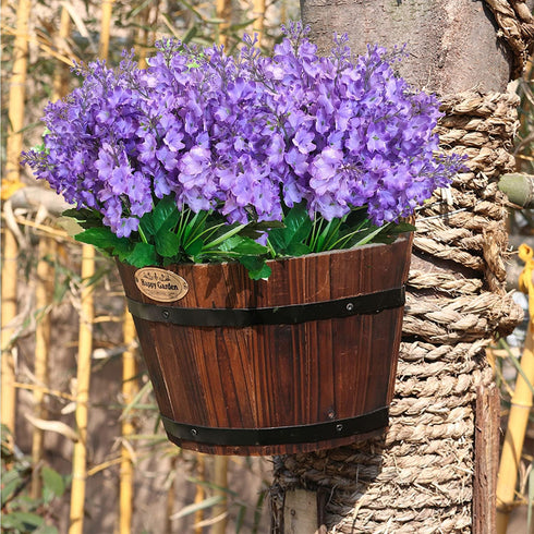 Artificial Flowers Bouquets, Wisteria Hyacinth Fake Bulk for Vase Home Decor, UV Resistant for Indoors, Outdoors,