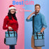 Tirrinia Insulated Wine Gift Carrier - 3 Bottle Travel Padded Cooler Tote Bag with Handle, Blue