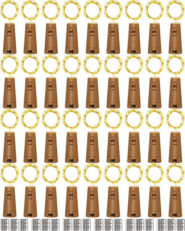 Hortsun 60 Pack Wine Bottle LED Lights with Cork Fairy Mini String