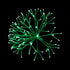 Alpine Corporation 16"H Indoor Holiday 3D Snowflake Ornament - LED Lights, Green Christmas Decoration