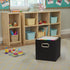 6 Set, Grommet Household Essentials Foldable Fabric Storage Bins Piece Strong Poly-Woven Fabric, Sturdy Chipboard
