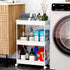 3 SPACEKEEPER Storage Rolling Cart, Tier Laundry Room Organization Utility Cart Bathroom Organizer Mobile Shelving Unit
