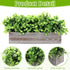 2 Pack (White,16 Lyrow Artificial Eucalyptus Plants in Rectangular Rustic Wooden Planter Box Faux Potted Herb Plant