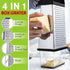 Spring Chef 10" Professional Parmesan Cheese Grater with Container, 4 Sided Kitchen Cheese Shredder, Black Soft Grip