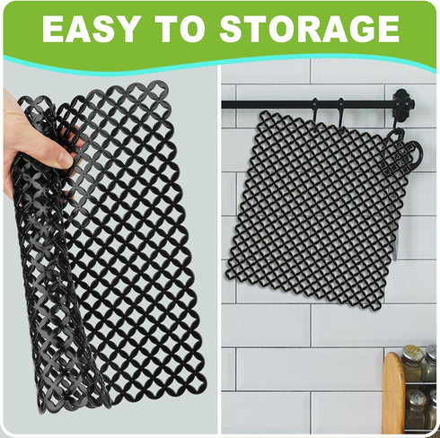 2 Pack 12 11.2 Inches Coopay Kitchen Sink Mat Plastic Protect Mat PVC Eco-friendly Adjustable Stainless steel/Porcelain