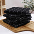 Homaxy 100% Cotton Terry Kitchen Dish Cloths, Ultra Soft and Absorbent, 6 Pack, 12 x 12 Inches, Black