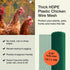 15.7" 10ft, (2-Pack) Maporch Plastic Chicken Wire Fencing for Pet Protection - x HDPE Hunter Green Chicken Wire