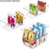 Vtopmart 2 Pack Clear Plastic Food Storage Organizer Bins for Pantry, Kitchen, Fridge, Cabinet, 4 Compartment Holder