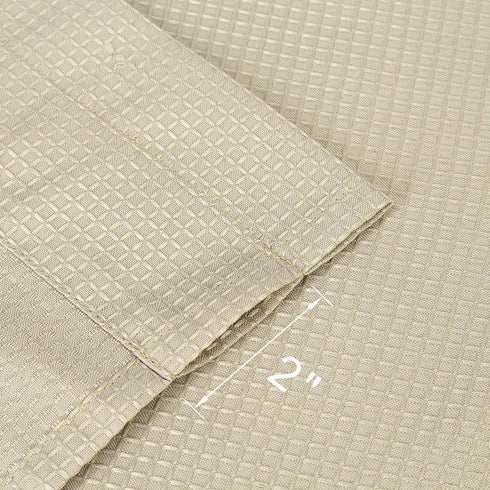 Tier Curtains, Waffle Woven Textured Short Curtains for Bathroom, Waterproof Window Covering, 30" x 36", Plaza Taupe,