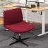 Armless Office Desk Chair Cover, Stretch Waterproof Jacquard Slipcover for Wide Seat Mid Back Accent Chair, Red