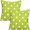Poise3EHome Outdoor Throw Pillow Covers Set of 2, Waterproof Decorative Pillow Covers for Couch, 18X18 Inches, Green
