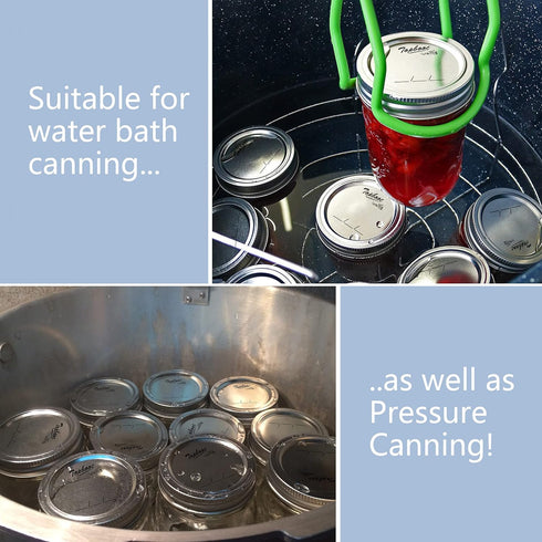 Canning Lids for Ball, Kerr Jars, Split-Type Metal Mason Jar Lids, 150 Pcs Regular Mouth, Airtight Food Grade Material