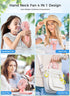 JZCreater Mini Handheld Fan, Portable 15H Cooling Fan, Quiet 4 Speed USB Rechargeable Desk Fan for Travel, Outdoor, Home