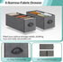 MOOACE Narrow Dresser with 4 Drawers, Vertical Storage Tower, Small Fabric Dresser, Steel Frame & Wooden Top for