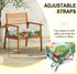 Set 4 18.5" 16" 3", downluxe Outdoor Chair Cushions of for Patio Furniture, Water-Resistant Square Corner Patio Chair