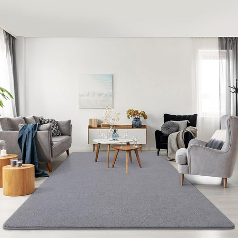 Keeko Soft Area Rugs for Bedroom Living Room, 2x3 Grey Modern Indoor Low Pile Fluffy Small Rug for Kitchen Decor
