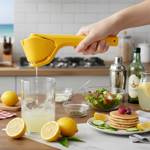 LMFEG Lemon Squeezer Juicer Handheld, Max Juice Extraction Lemon Press Squeezer, Effortless Hand Citrus Squeezer