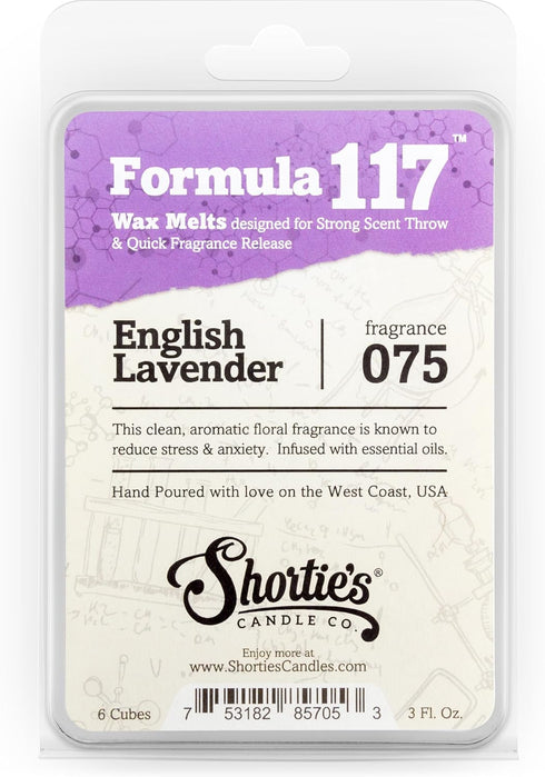 Shortie's Candle Company Pure English Lavender Wax Melts, 3 Oz. Bar, Highly Scented