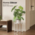 Bamworld White Plant Stand Indoor Small Plant Table for Large Plants Outdoor Single Plant Holder Heavy Duty Plant Stool
