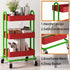 Cart,3-Tier Wheels,3 Office,Home,Kitchen,Garden13.4"x18.1"x31" Metal Rolling Metal Rolling Cart with Tier Utility Cart
