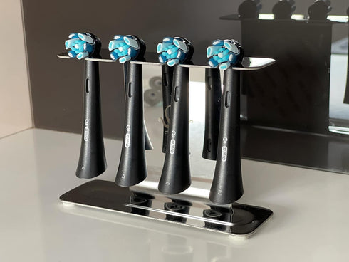Oralb Stainless Steel Electric Toothbrush Head Holder, Compatible with Braun, Sonicare, Waterpik, Adhesive