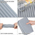 Silicone Trivet Mat Set of 2 Light Grey, Hot Pads for Kitchen, Flexible Small Drying Mat, Large 12x9 Pot Holders