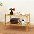 2 Small Shoe Rack, Multipurpose Tier Shoe Organizers RackSmall Bamboo Shelfs for Shoes, Plants, Books, Living Room