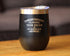 Congratulations on Pursuing Your Dream - 12oz Stainless Steel Wine Tumbler with Sliding Lid, Cute Gift for Coworker